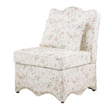 Hemsworth Chinoiserie White/Pink Accent Chair