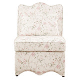 Hemsworth Chinoiserie White/Pink Accent Chair