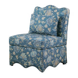 Hemsworth Jacobean Peacock Blue Accent Chair