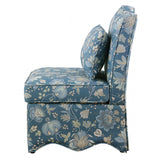 Hemsworth Jacobean Peacock Blue Accent Chair