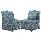 Hemsworth Jacobean Peacock Blue Accent Chair