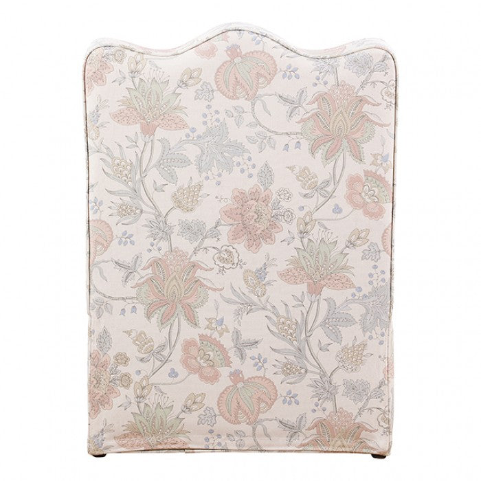 Hemsworth Jacobean Floral Dusty Pink/Blue Accent Chair