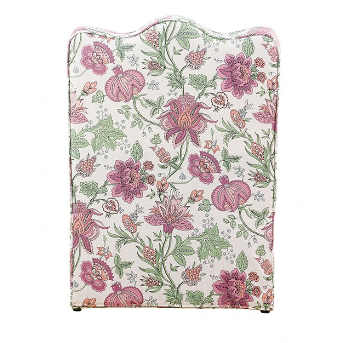 Hemsworth Jacobean Floral Blossom Pink Accent Chair