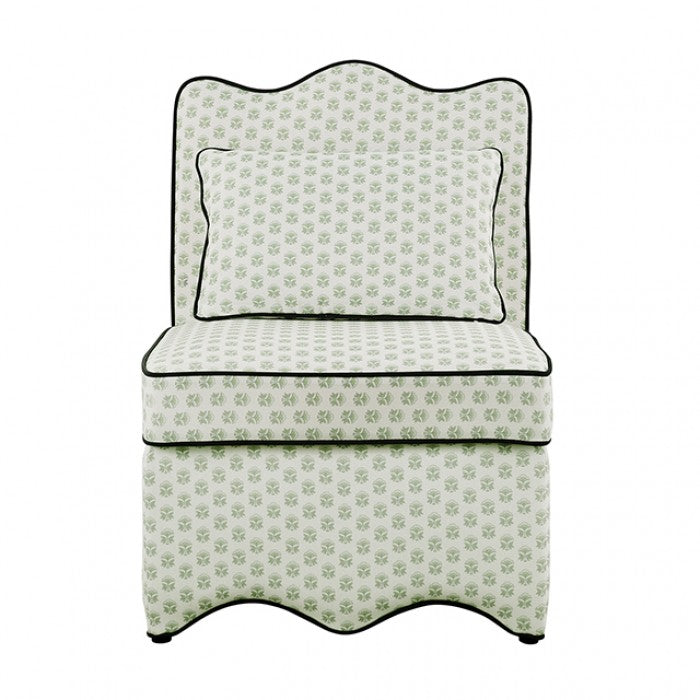 Hemsworth Paisley Green/White Accent Chair