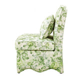 Hemsworth Seaside Cabbage Rose Green/White Accent Chair