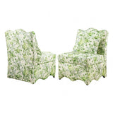 Hemsworth Seaside Cabbage Rose Green/White Accent Chair