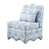 Hemsworth Toile De Jouy Light Blue/White Accent Chair