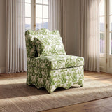 Hemsworth Toile De Jouy Olive Green/White Accent Chair