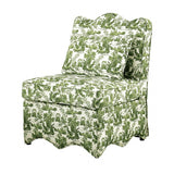 Hemsworth Toile De Jouy Olive Green/White Accent Chair