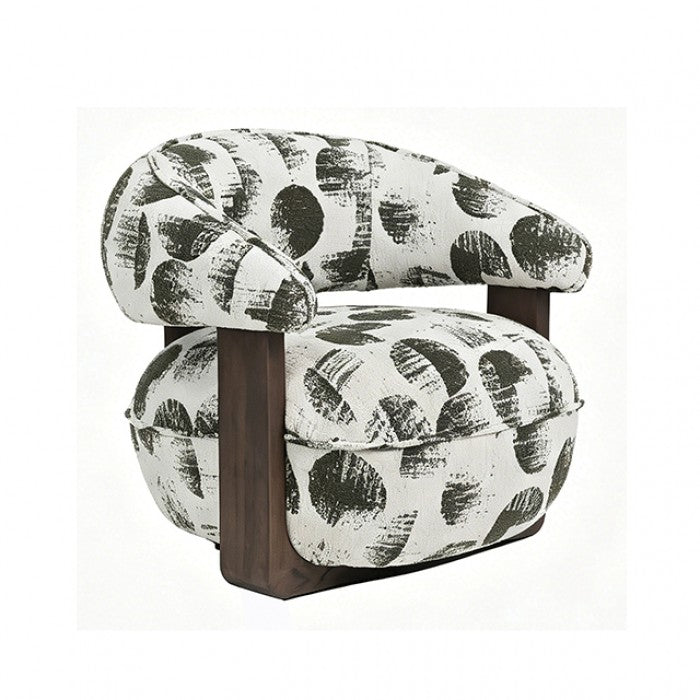 Lesta White / Copper Pink Accent Chair