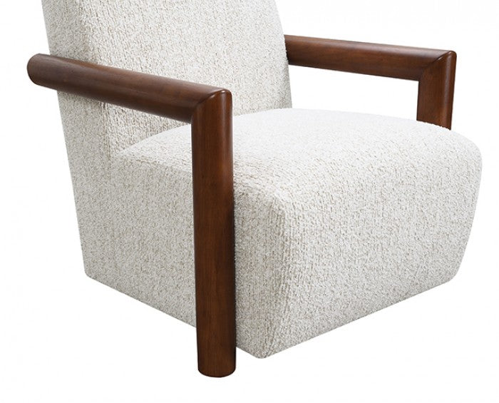 Esher Egret Beige / Walnut Accent Chair