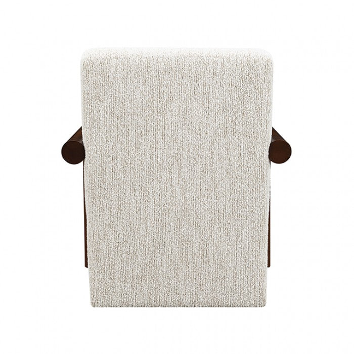 Esher Egret Beige / Walnut Accent Chair