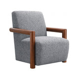 Esher Sky Gray / Walnut Accent Chair