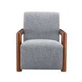 Esher Sky Gray / Walnut Accent Chair