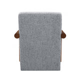 Esher Sky Gray / Walnut Accent Chair