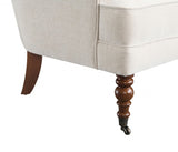 Raelyn Cotton Fog / Walnut Accent Chair