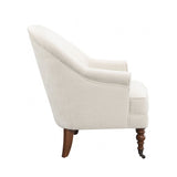 Raelyn Cotton Fog / Walnut Accent Chair