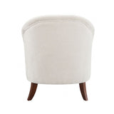 Raelyn Cotton Fog / Walnut Accent Chair