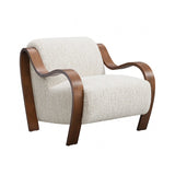 Niari Egret Beige / Walnut Accent Chair