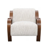 Niari Egret Beige / Walnut Accent Chair