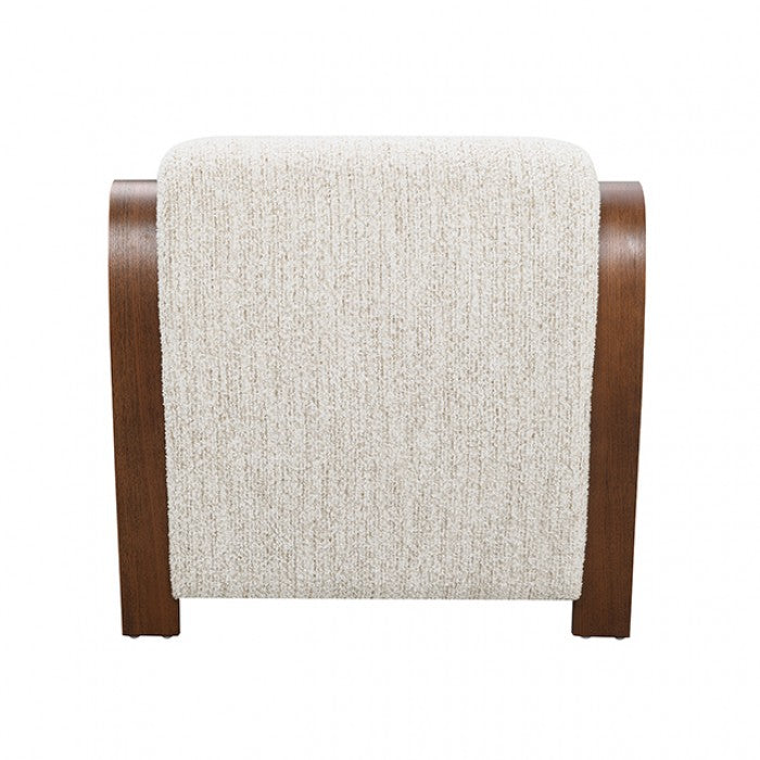 Niari Egret Beige / Walnut Accent Chair