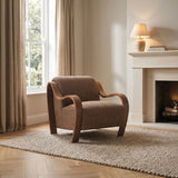 Niari Caramel Brown / Walnut Accent Chair