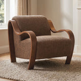 Niari Caramel Brown / Walnut Accent Chair