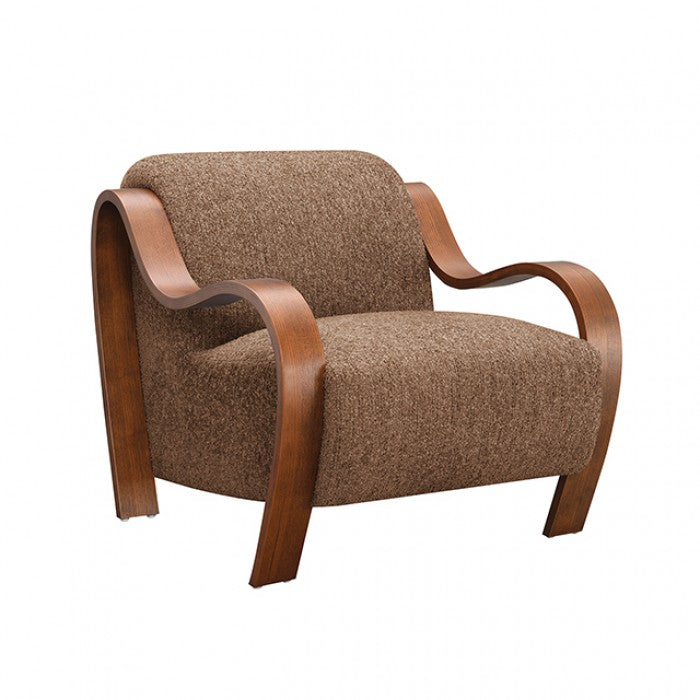 Niari Caramel Brown / Walnut Accent Chair