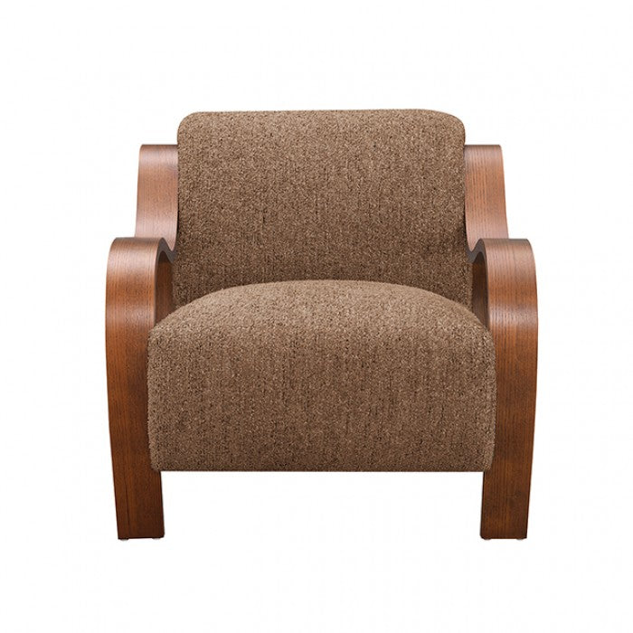 Niari Caramel Brown / Walnut Accent Chair