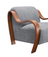Niari Sky Gray / Walnut Accent Chair