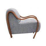 Niari Sky Gray / Walnut Accent Chair
