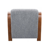 Niari Sky Gray / Walnut Accent Chair