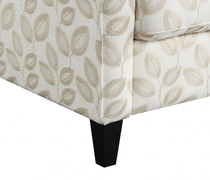 Ivey Botanical Beige Accent Chair