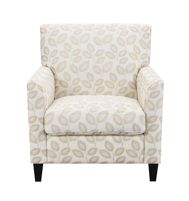 Ivey Botanical Beige Accent Chair