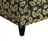 Ivey Botanical Black/Gold Accent Chair