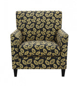 Ivey Botanical Black/Gold Accent Chair