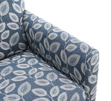 Ivey Botanical Blue/Egret White Accent Chair