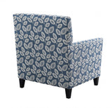 Ivey Botanical Blue/Egret White Accent Chair