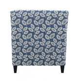 Ivey Botanical Blue/Egret White Accent Chair