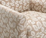 Ivey Botanical Warm Mocha/Egret White Accent Chair