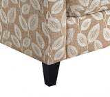 Ivey Botanical Warm Mocha/Egret White Accent Chair