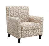 Ivey Botanical Warm Mocha/Egret White Accent Chair