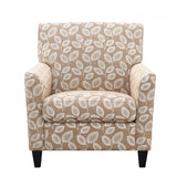 Ivey Botanical Warm Mocha/Egret White Accent Chair