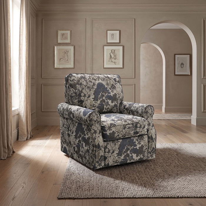 Penryn Slate Blue Swivel Accent Chair