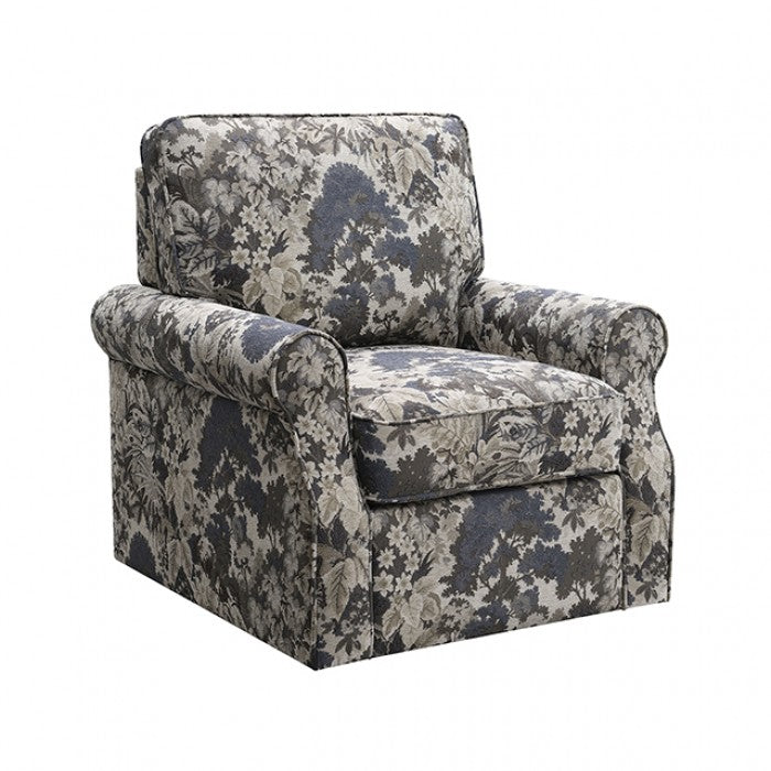 Penryn Slate Blue Swivel Accent Chair