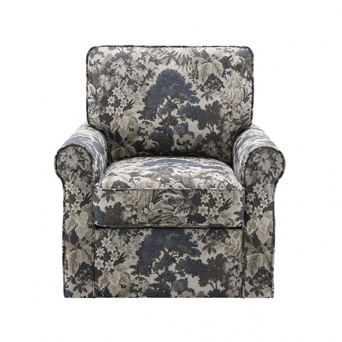 Penryn Slate Blue Swivel Accent Chair
