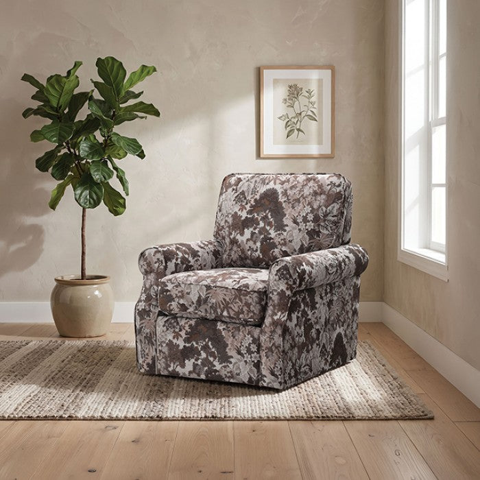 Penryn Mocha Brown Swivel Accent Chair