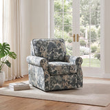 Penryn Topiary Green Swivel Accent Chair