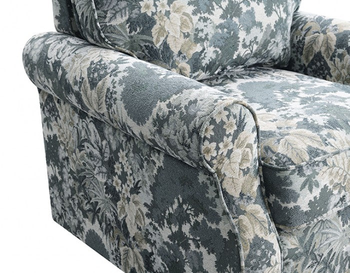 Penryn Topiary Green Swivel Accent Chair