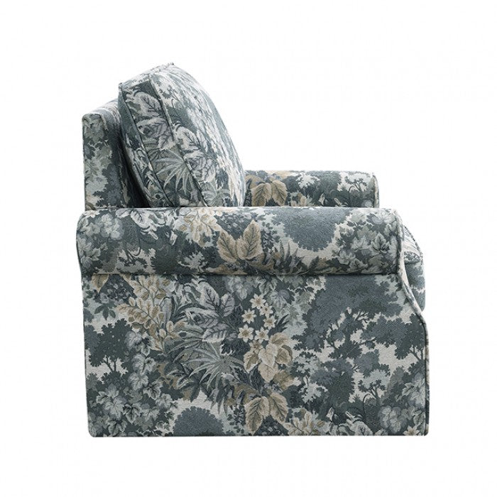 Penryn Topiary Green Swivel Accent Chair